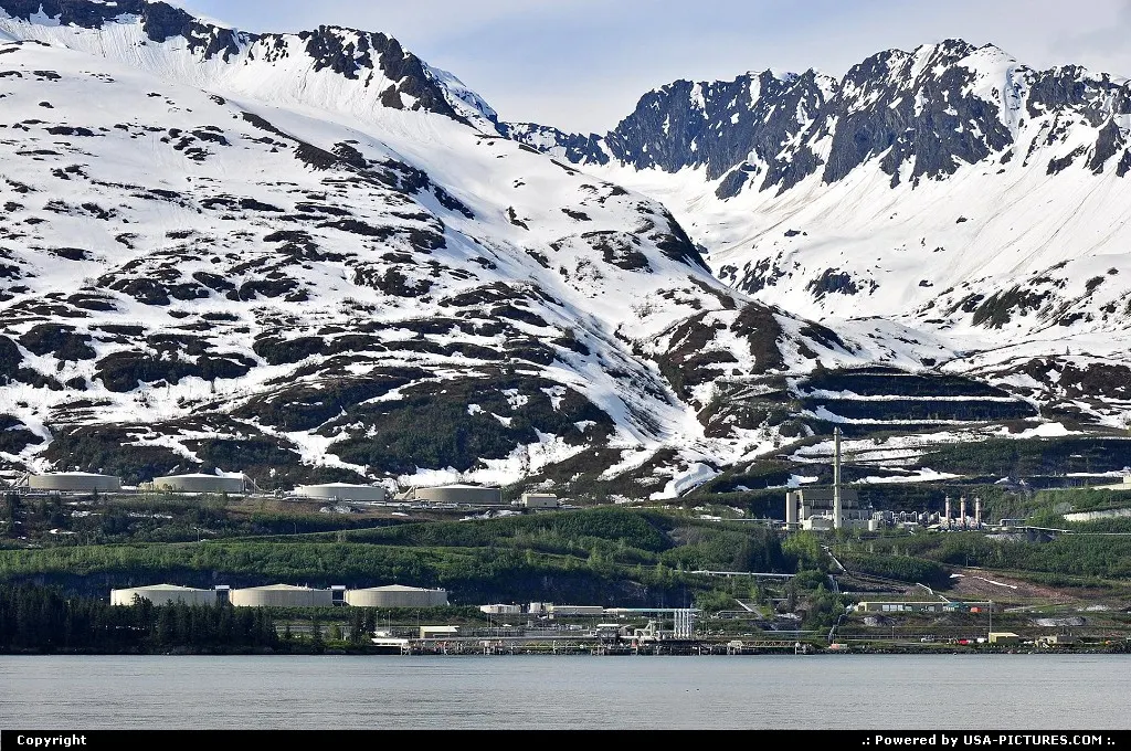 The Alyeska Oil Terminal in Valdez.