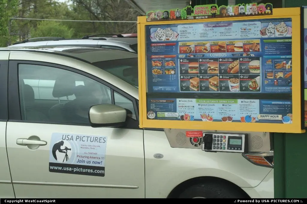 An all-American lunch in the all-American Drive in Fast Food Chain, Sonic.