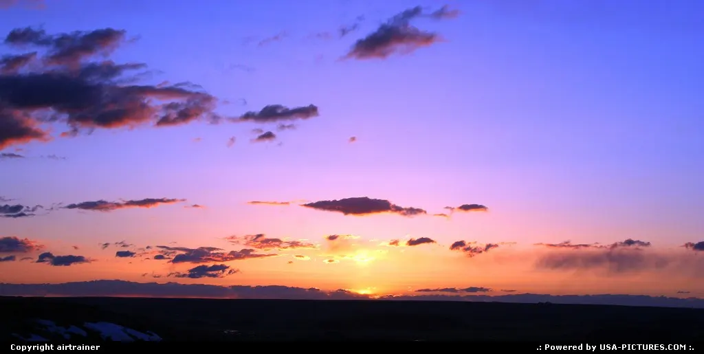 amazing sunset over the Petrified Forest NP.