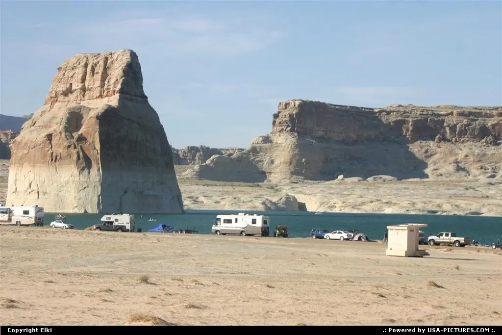 On the beach at Lake Powell.
