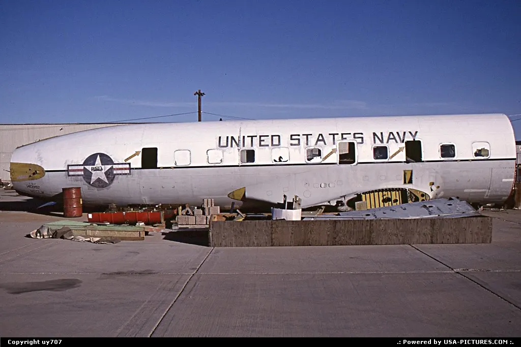 What was left of a Convair Liner which soldiered for the Navy.