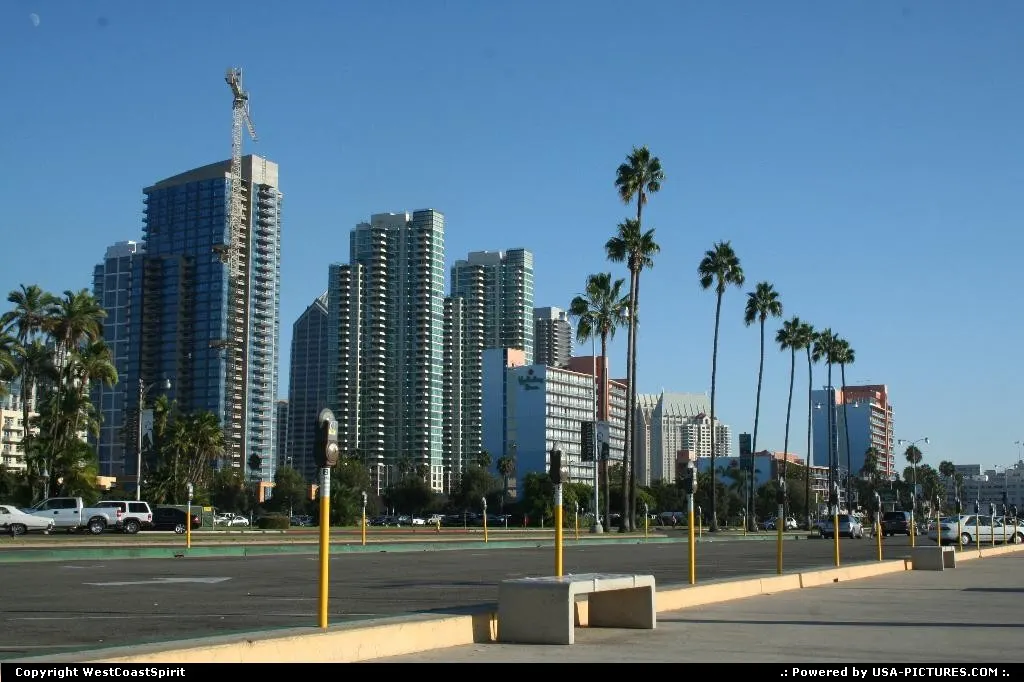 Downtown San Diego, in front of the bay at the harbor. California dreamin'
