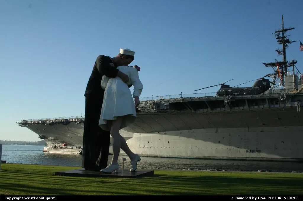 San Diego California Unconditional Surrender, Seward Johnson, sailor, nurse, sculpture,...