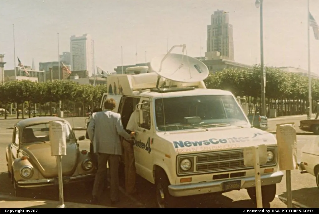 On the go to collect something for the evening information broadcast ...