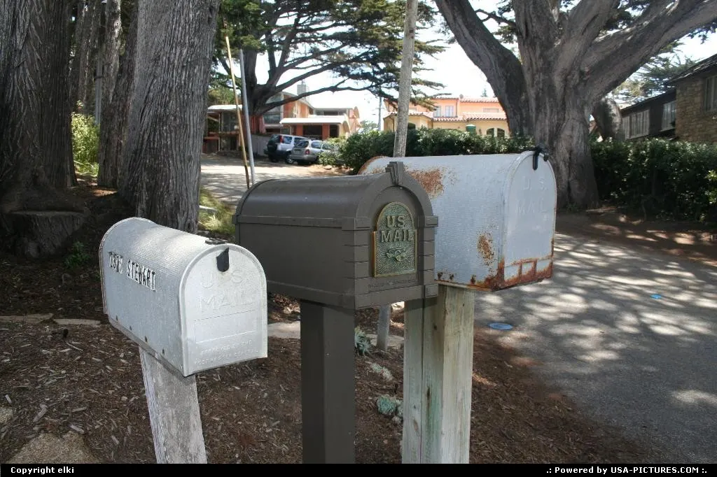 Mailboxes at in a street at carmel