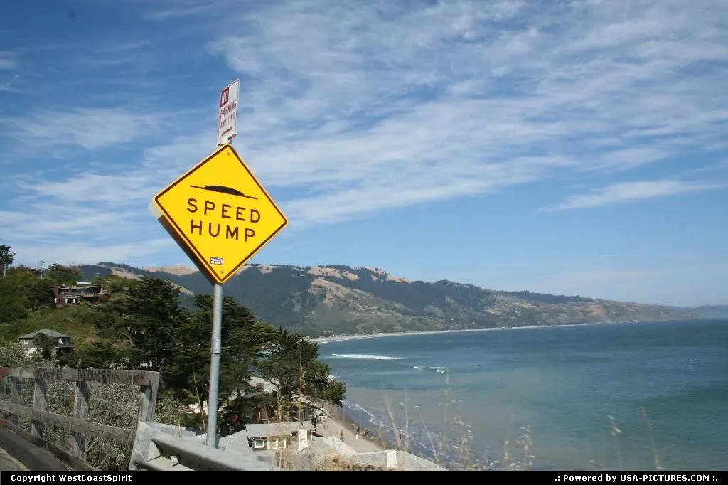 Coastal road, north of San Francisco. Wonderful beaches around.
