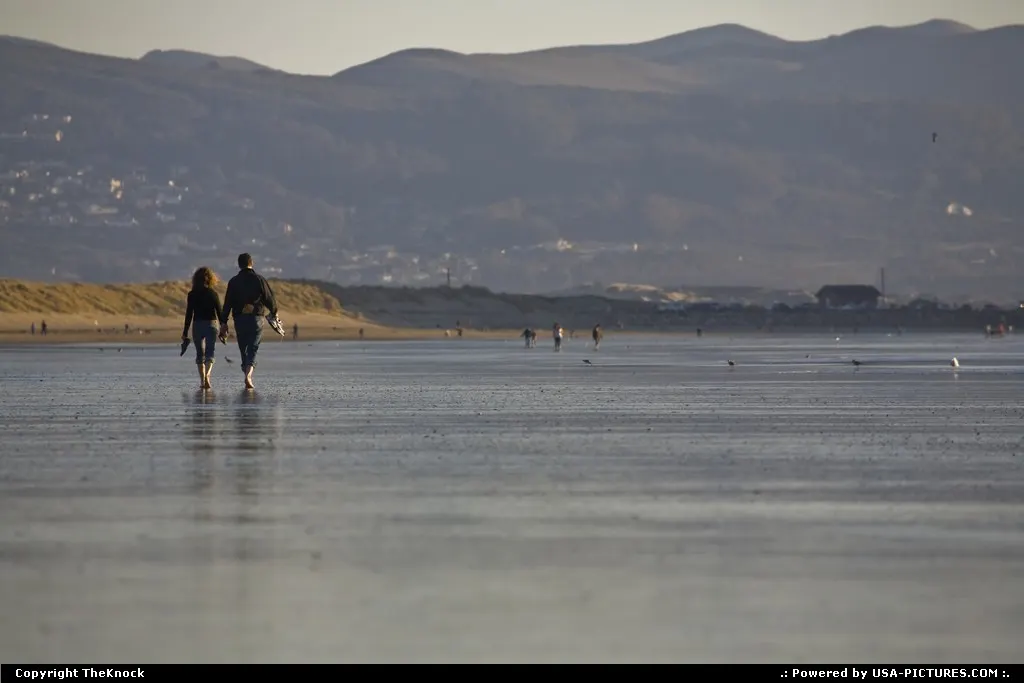 Couple Walking at the Morro Strand State Beach