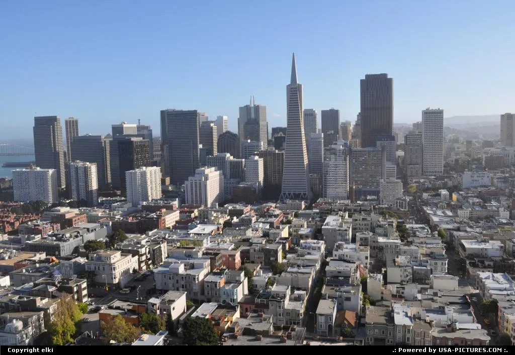 Financial district overview from the coit tower