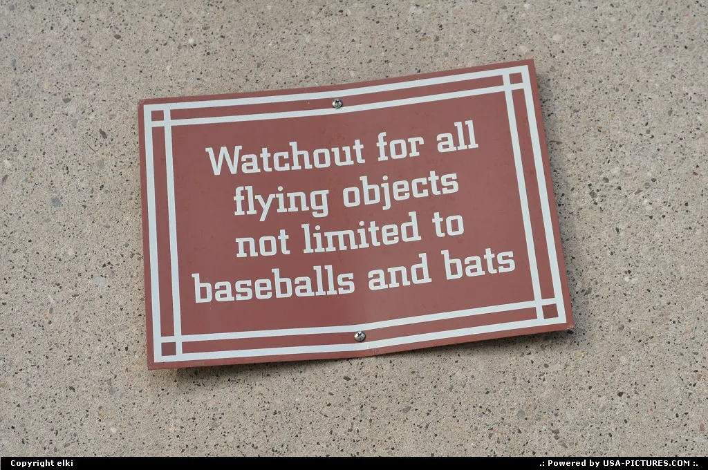 funny warning sign at at&t park