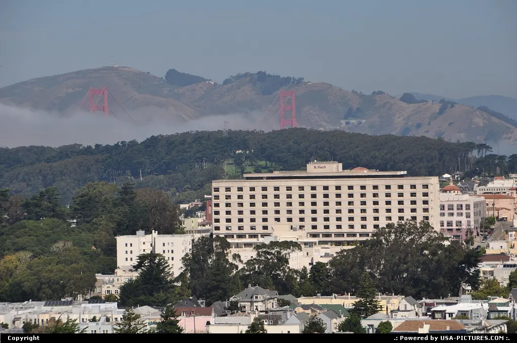 Golden Gate stuck in the fog, as often at that time of the year.