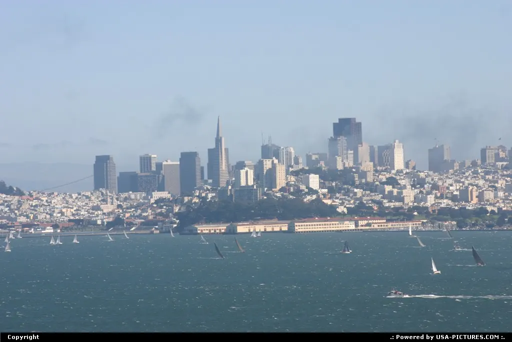 Overview of san francisco from the golden gate