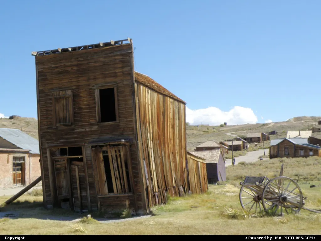 The mining city of Bodie once was the 3rd in California. Dismantled after World War II