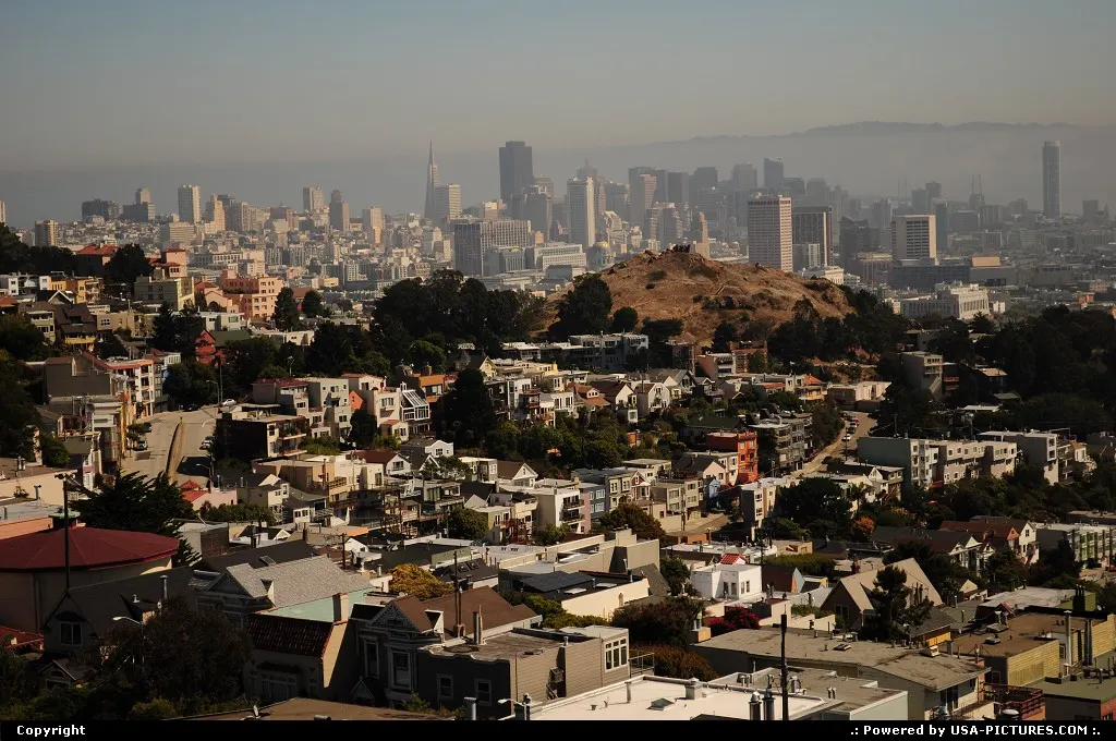 San francisco downtown from twinpeaks.