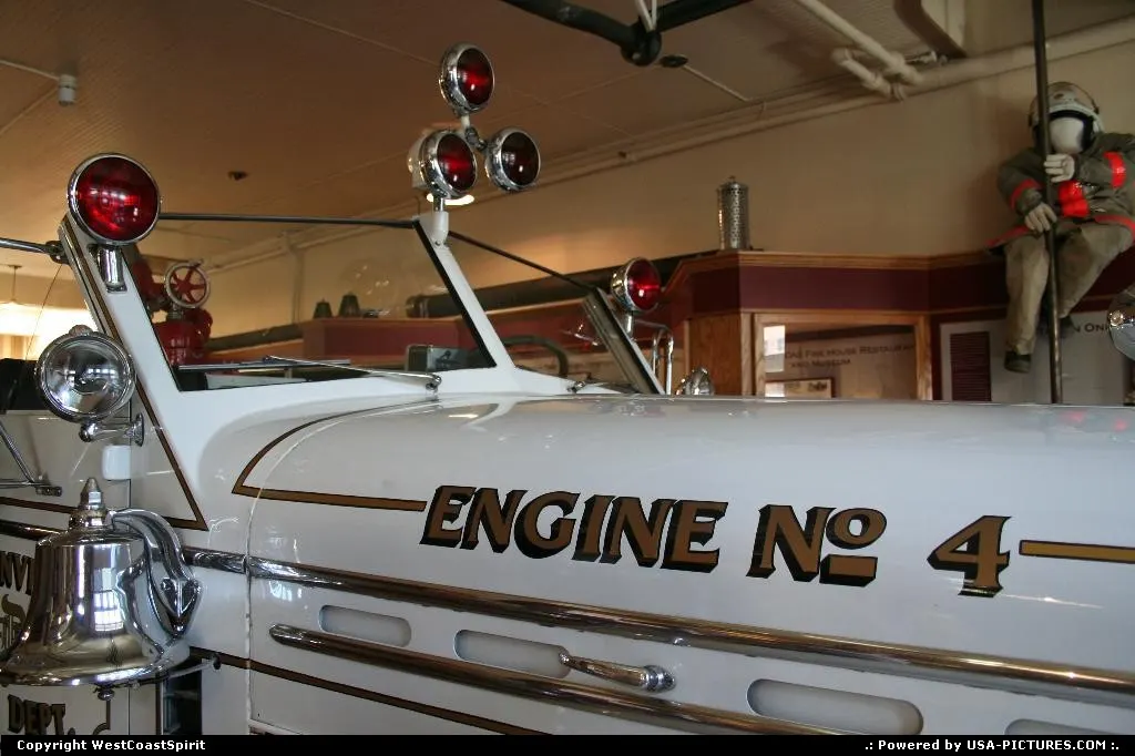 Vintage firetruck at the Denver Fire Department Museum.