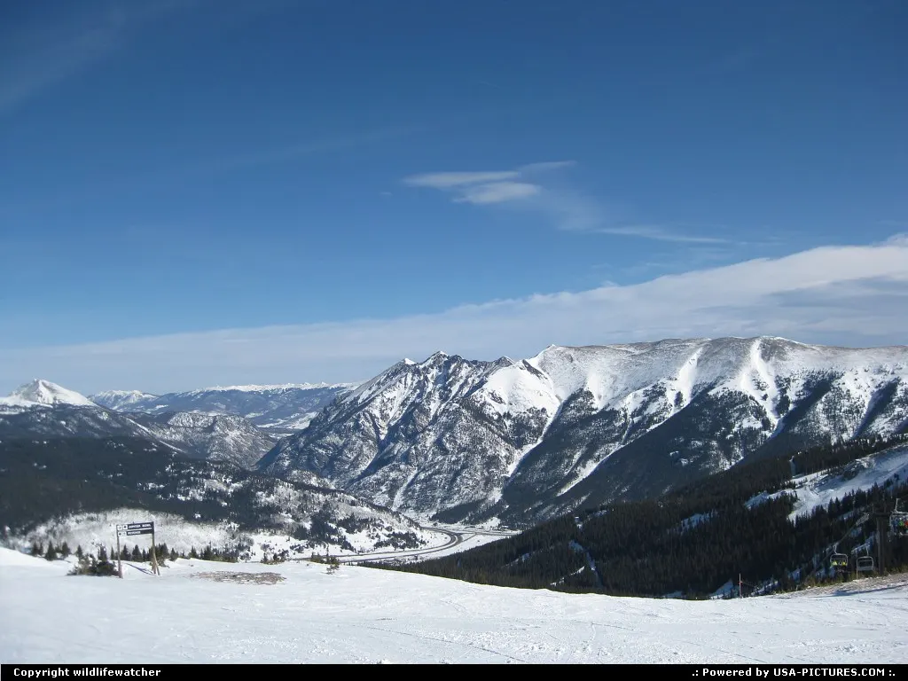 Copper Mountain Ski Area looking south.