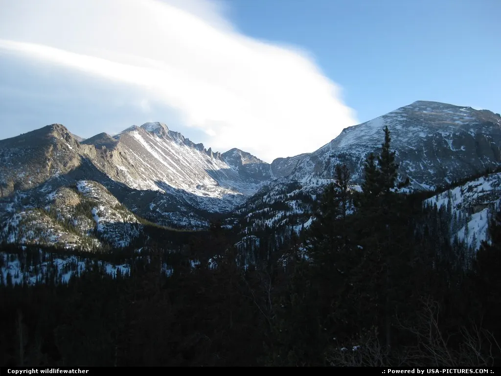 Looking south from Bear Lake in Rocky Mountain Natl. Park.