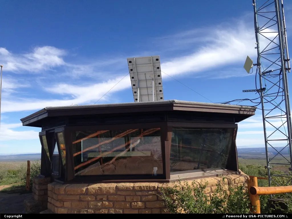A fire tower at Park Point, the highest point in the park.
