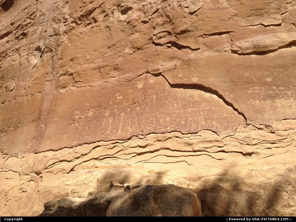 The petroglyphs, down the trail starting from Spruce House dwelling, near the museum
