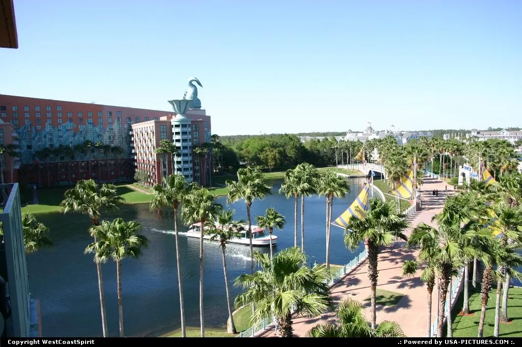Quite a decent view from this room at the Swan resort in Disney.