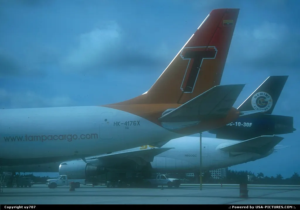 Hosted by one of Miami's extensive cargo ramps, a Medellin/Colombia based Tampa DC.8-73...