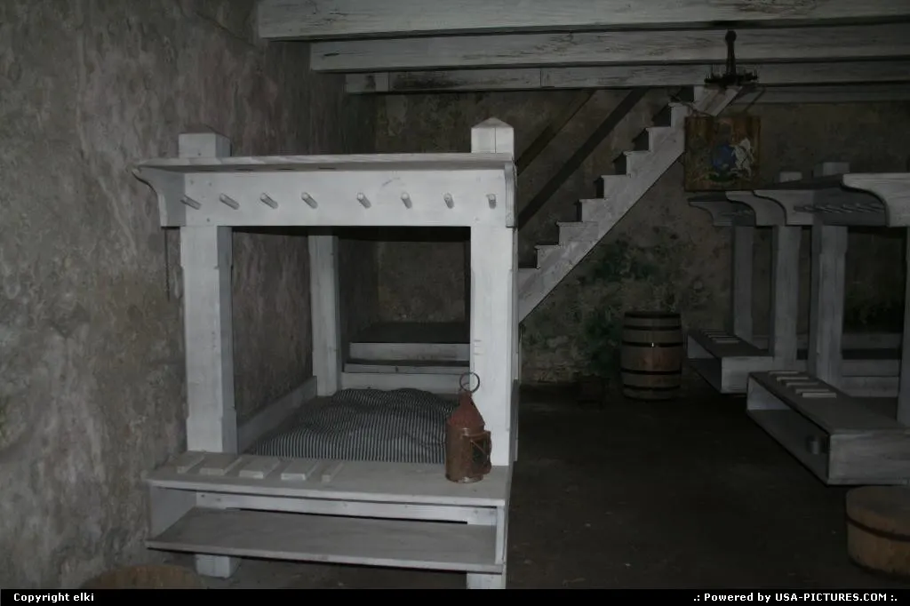 sleeping area in castillo de san marcos at st augustine florida