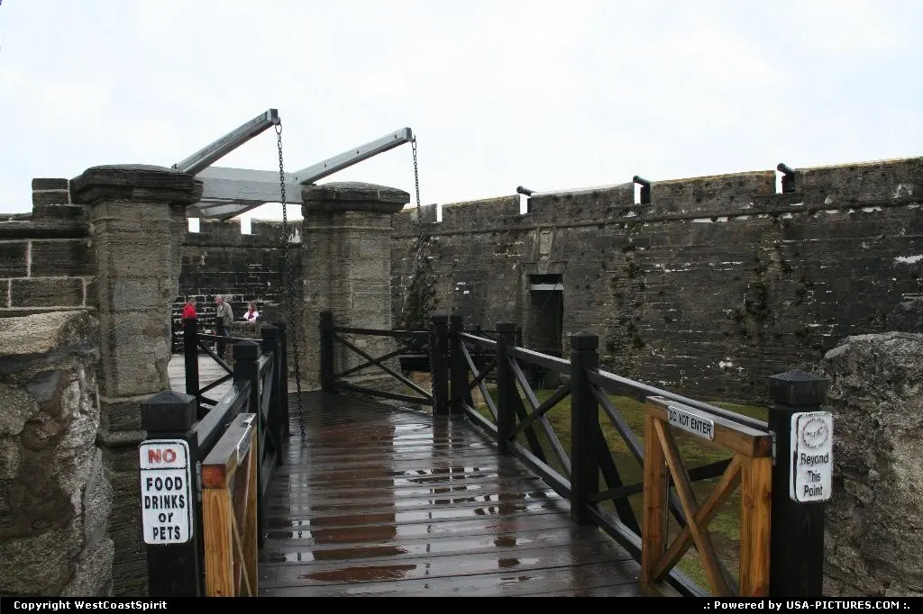 Fort Castillo de San Marcos National Monument built with Coquina.
