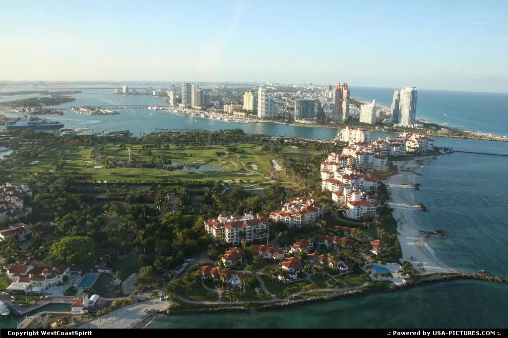 Fisher Island between Miami and Miami Beach.