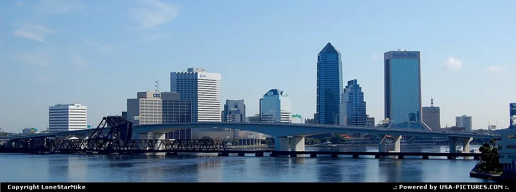 Jacksonville skyline from Interstate 10
