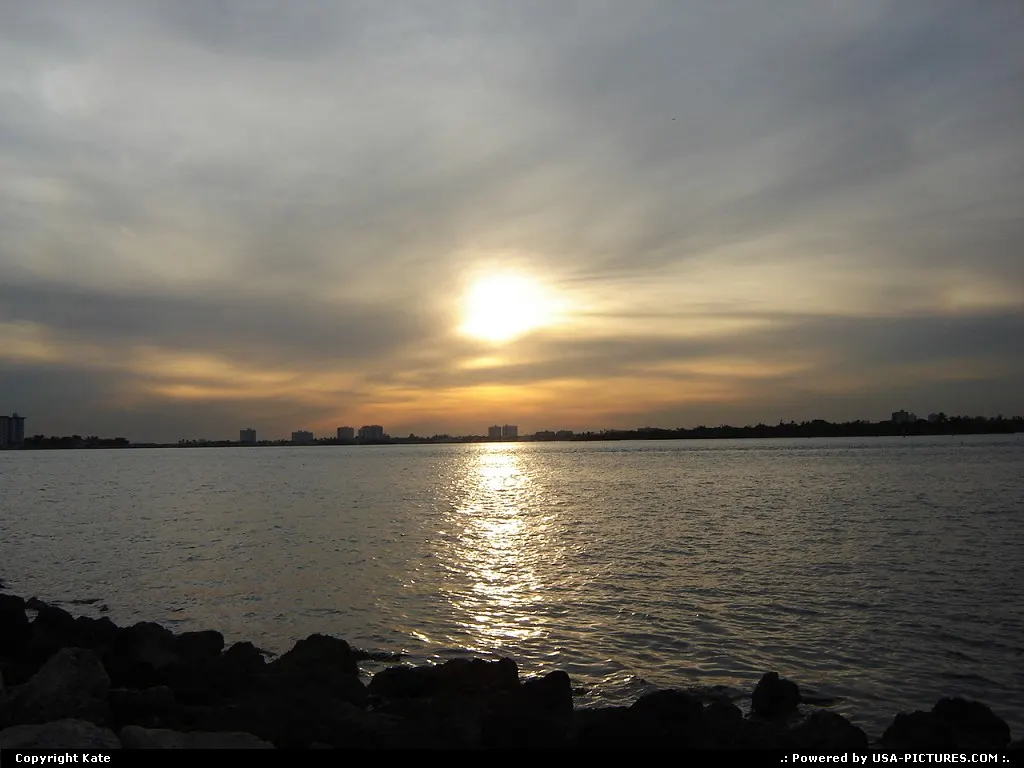 Florida sunset viewed from Haulover park