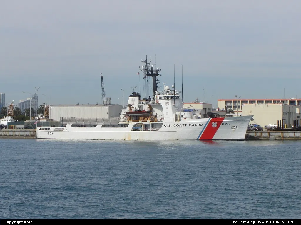 Coast Guard ship in the port of Miami