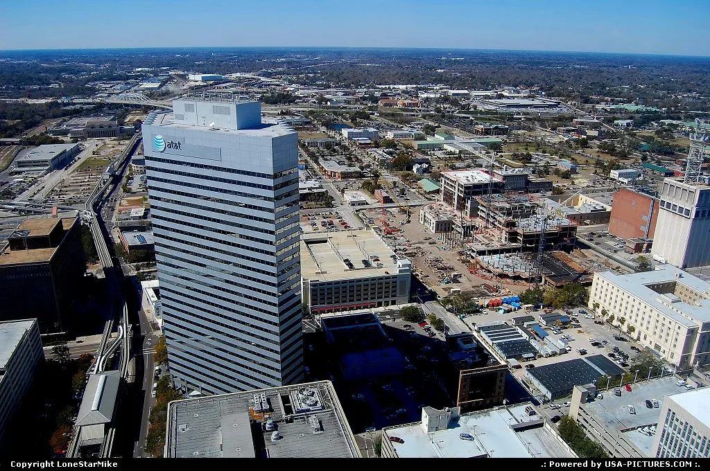 AT&T Tower and buildings north of the waterfront from The Skyline Dining & Conference C...