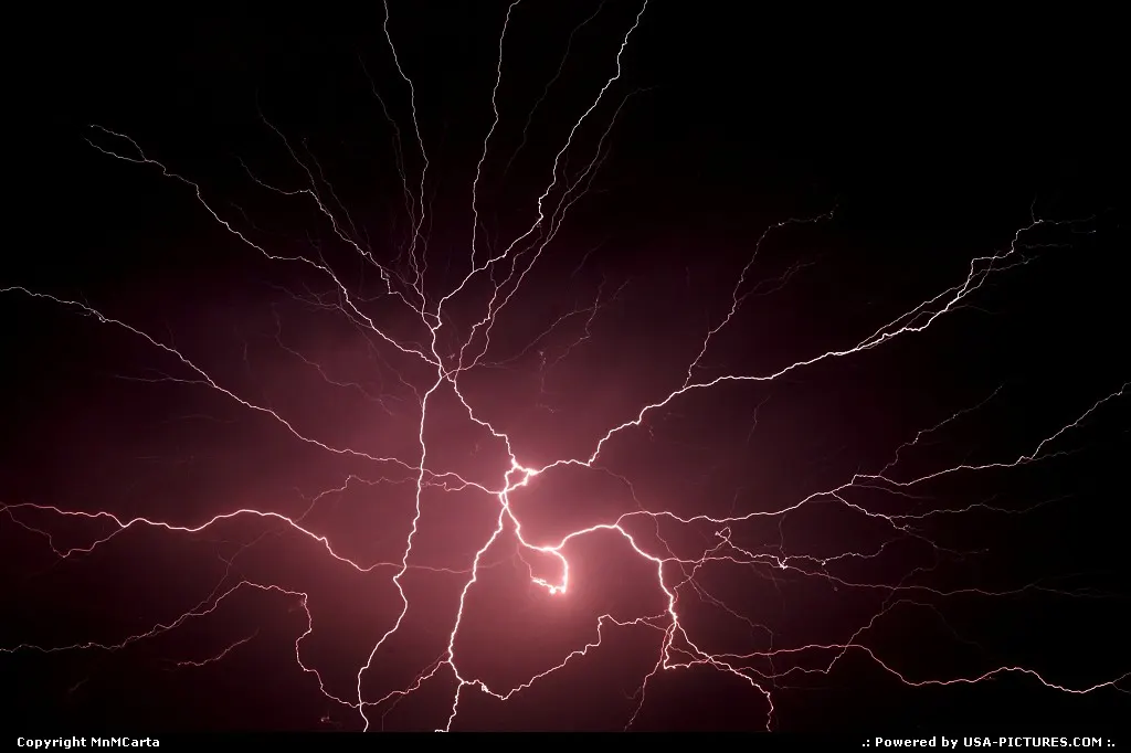 One of our MANY storms we get during the summer time. This was a lucky shot. :)