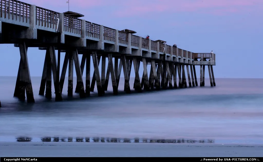 Jacksonville Beach Pier at sunset