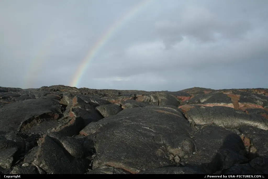 The lava, just above the sea