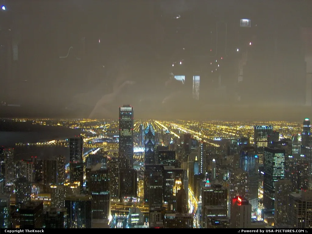 Chicago at Night from John Hancock tower
