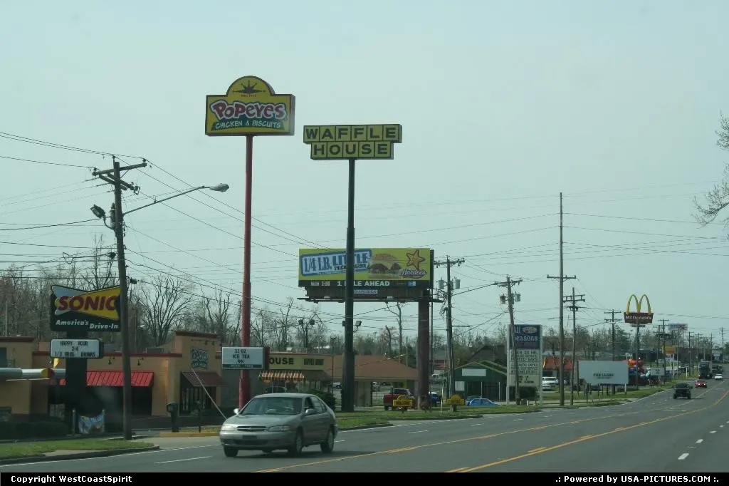 Scene from the road: these are classical fast food brand one will encounter during a tr...