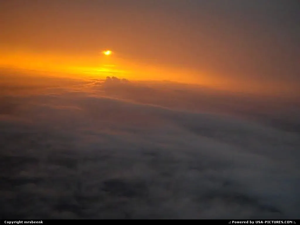 Sunset from above the clouds