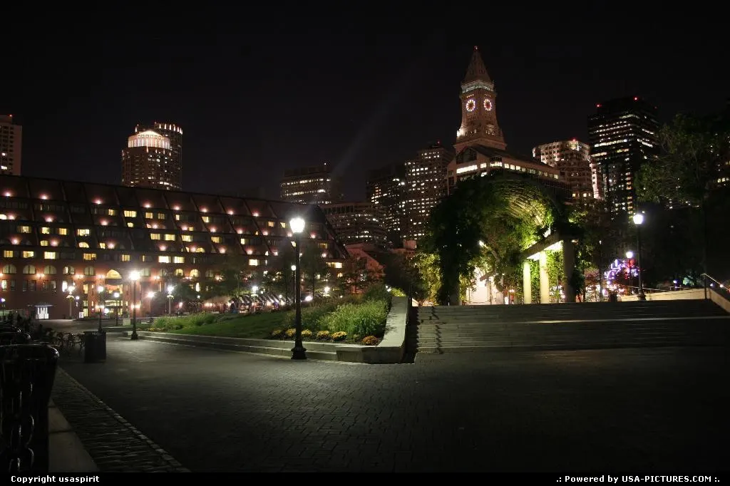 Boston by night. @long wharf