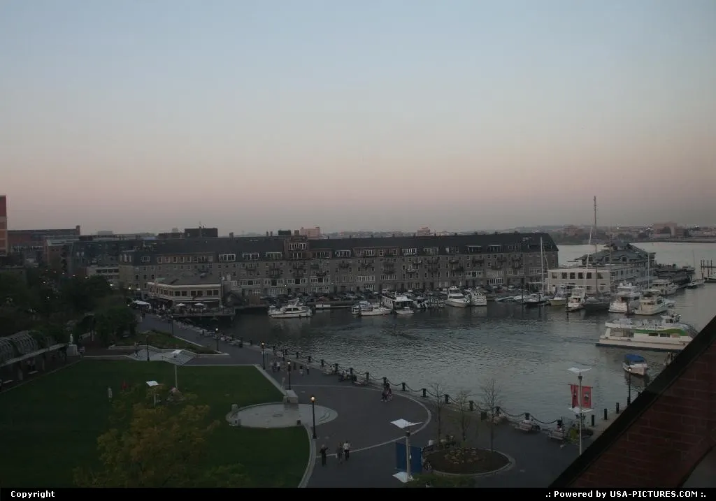 Boston Harbor, sunset