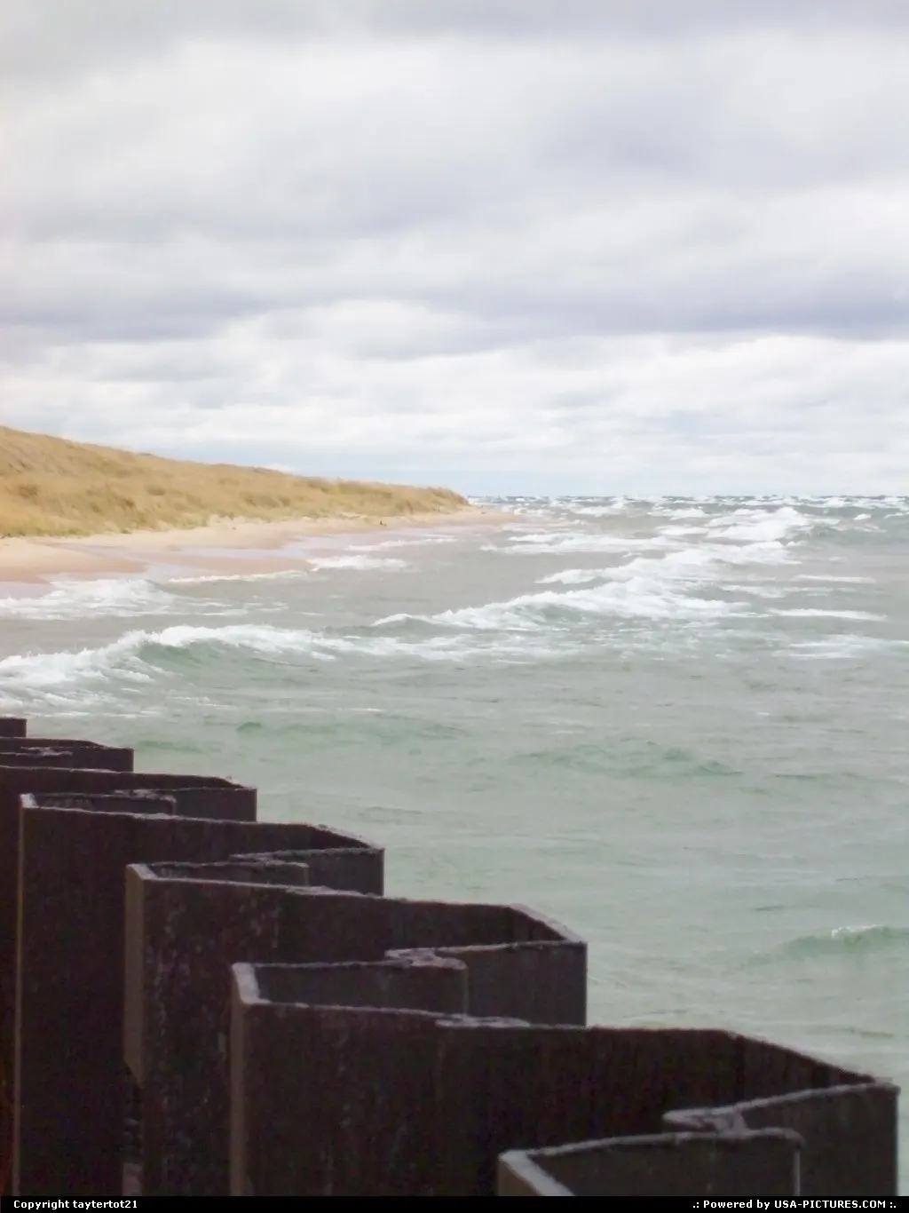 On the shore of Lake Michigan