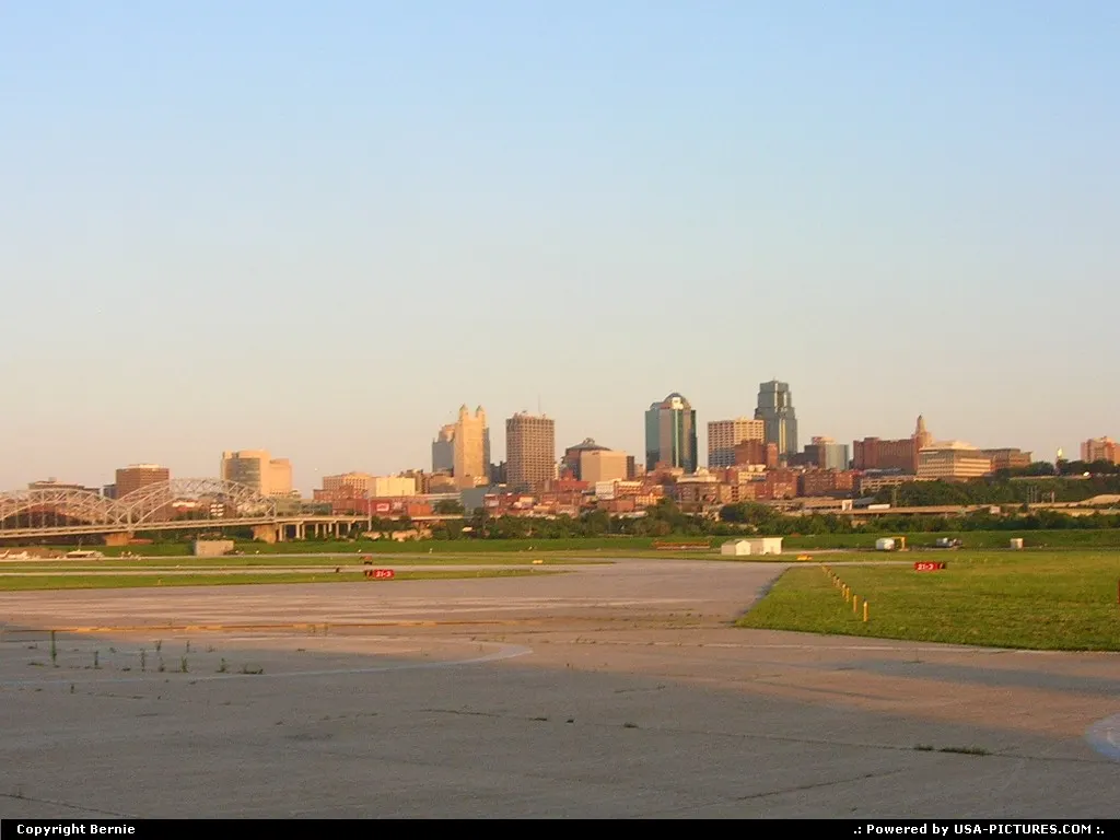 City skyline seen from the municipal airport