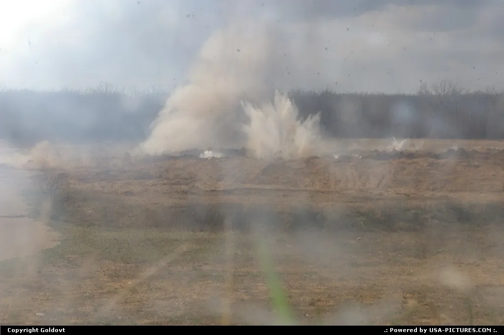 Breaching an obstacle.