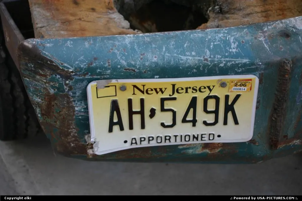 New jersey plate