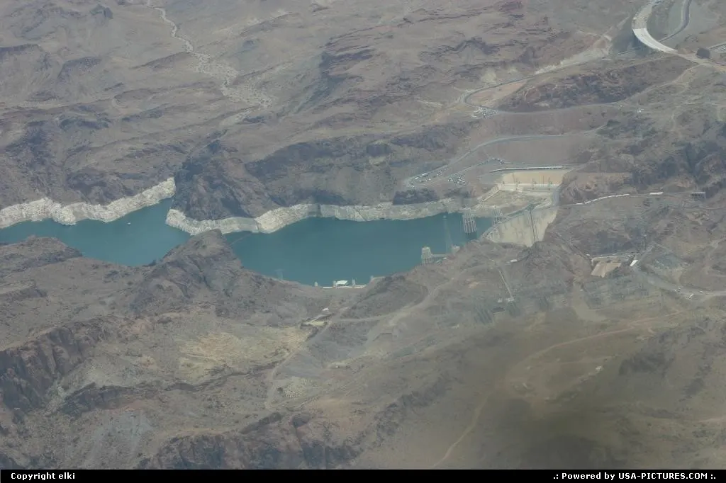 Lake Mead and the Hoover Dam, on the Colorado River