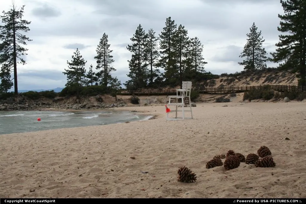 Sand Harbor beach at Lake Tahoe.