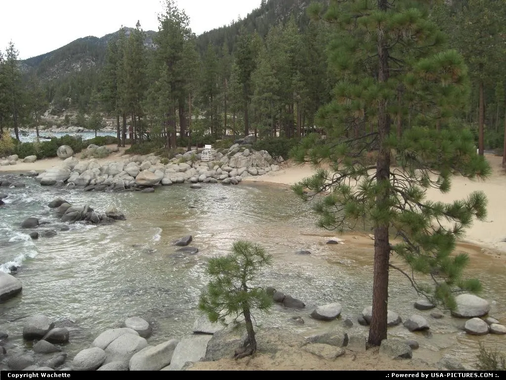 another view of lake tahoe, authentic mountain lake, at 1867 m of height