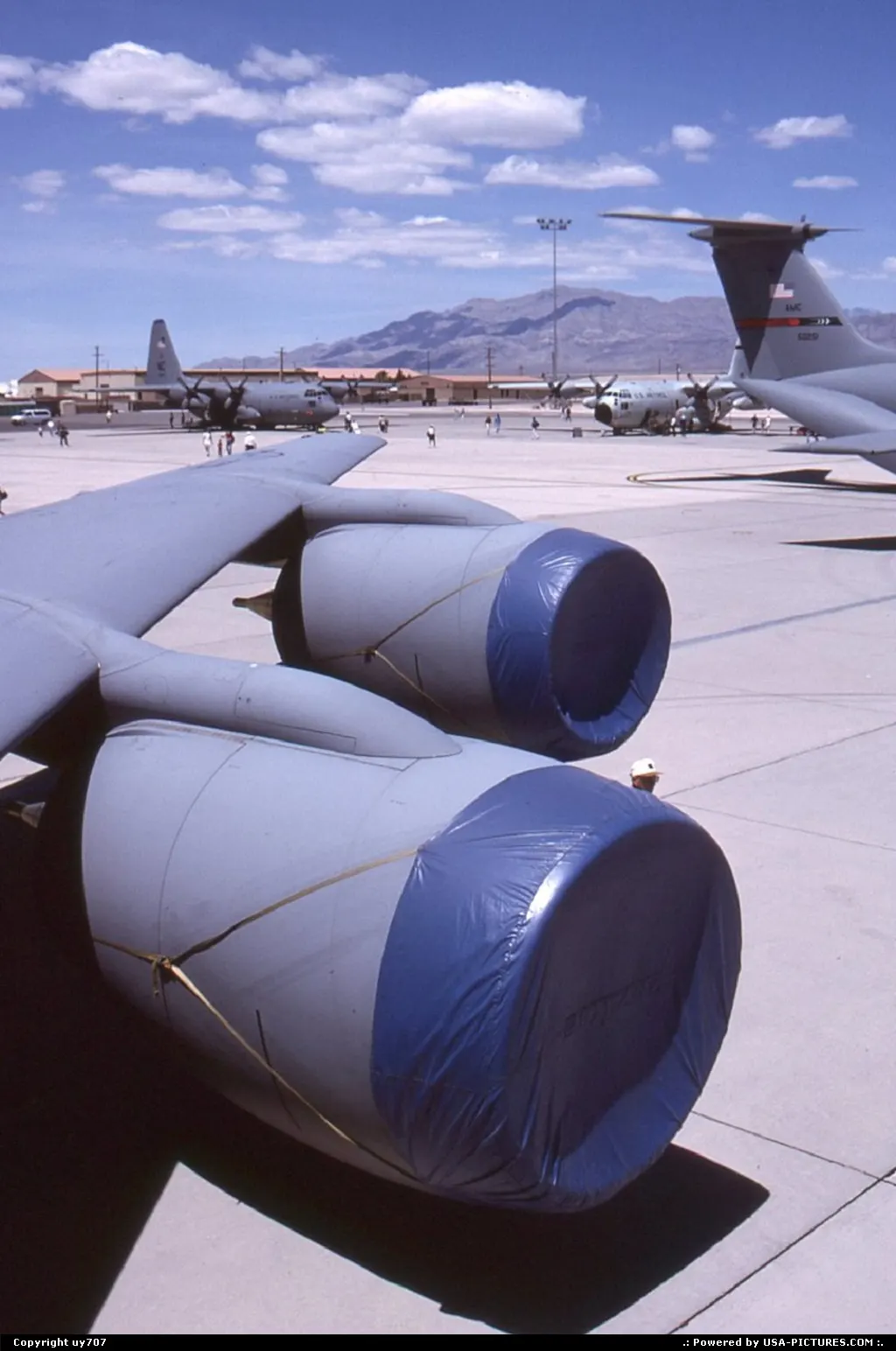 Playing their acts during the USAF's 50 years openday.