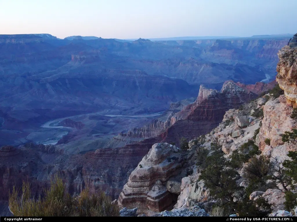 end of the day at the Grand Canyon