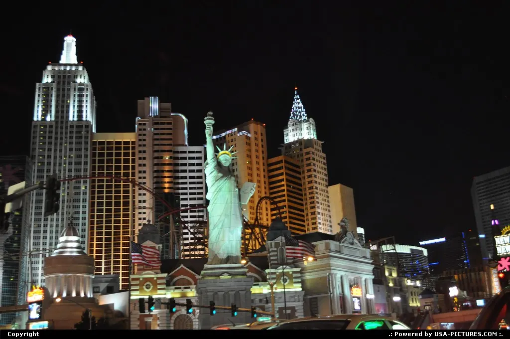 Vegas by night, cruising down the strip and roaming from on resort front door to the ot...
