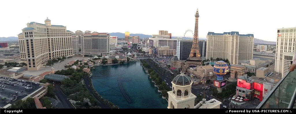 Las Vegas strip from cosmopolitan' balcony.
